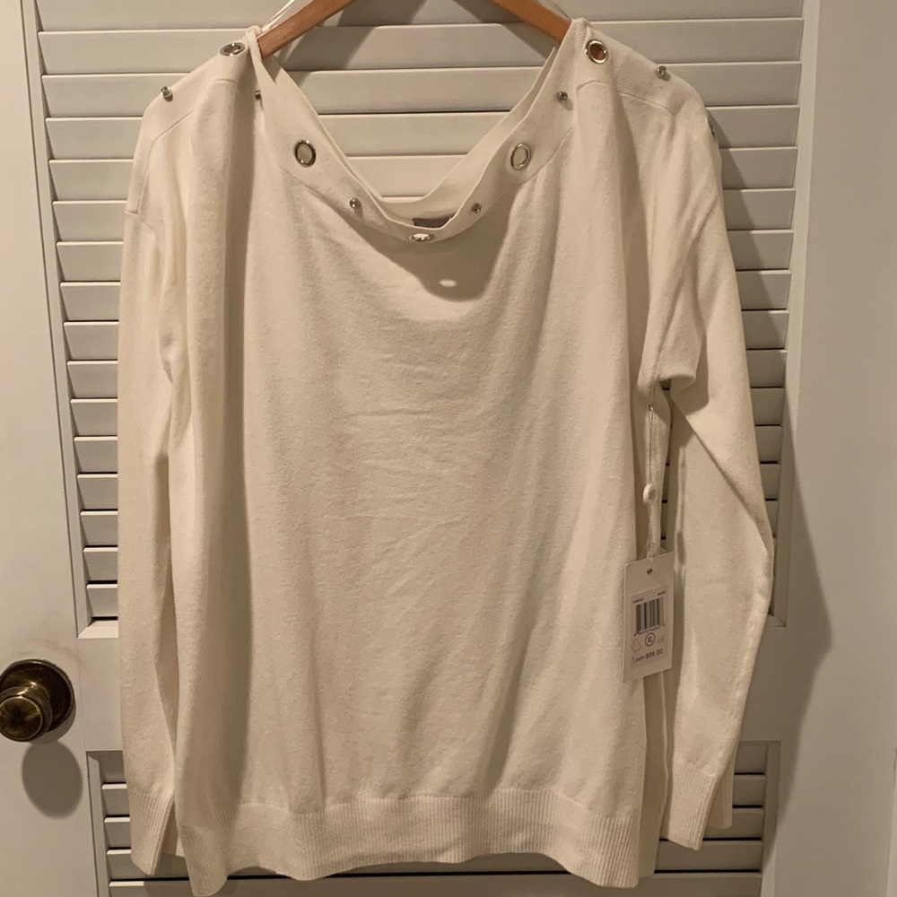 Evolution by Cyrus White Boatneck Sweater